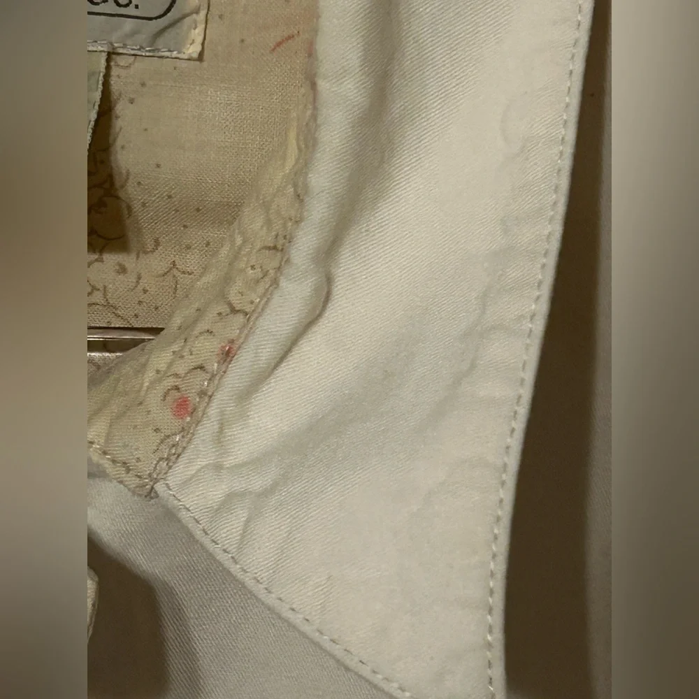 ⛵️Banana Republic vintage off white/ Light Tan Jacket embroidered logo(M)GUC…